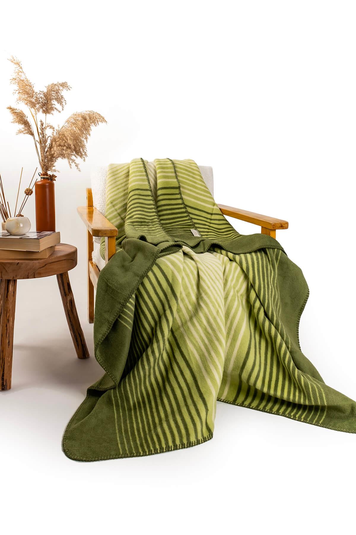 Wonna Pamuklu Tek Kişilik Battaniye V1 - Yeşil