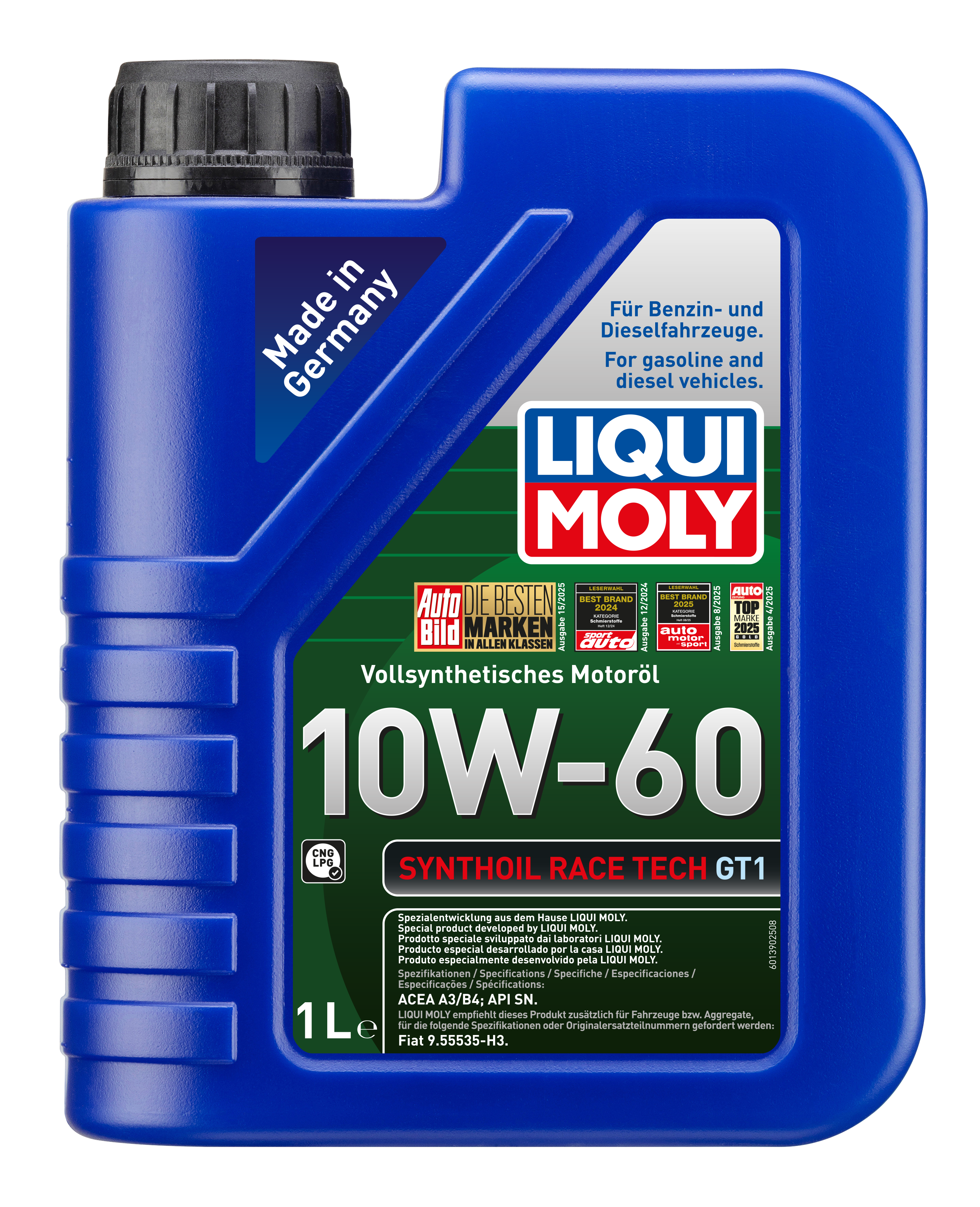 LIQUI MOLY 10W60 Motor Yağı Synthoil Race Tech GT1   1 Litre (8908)