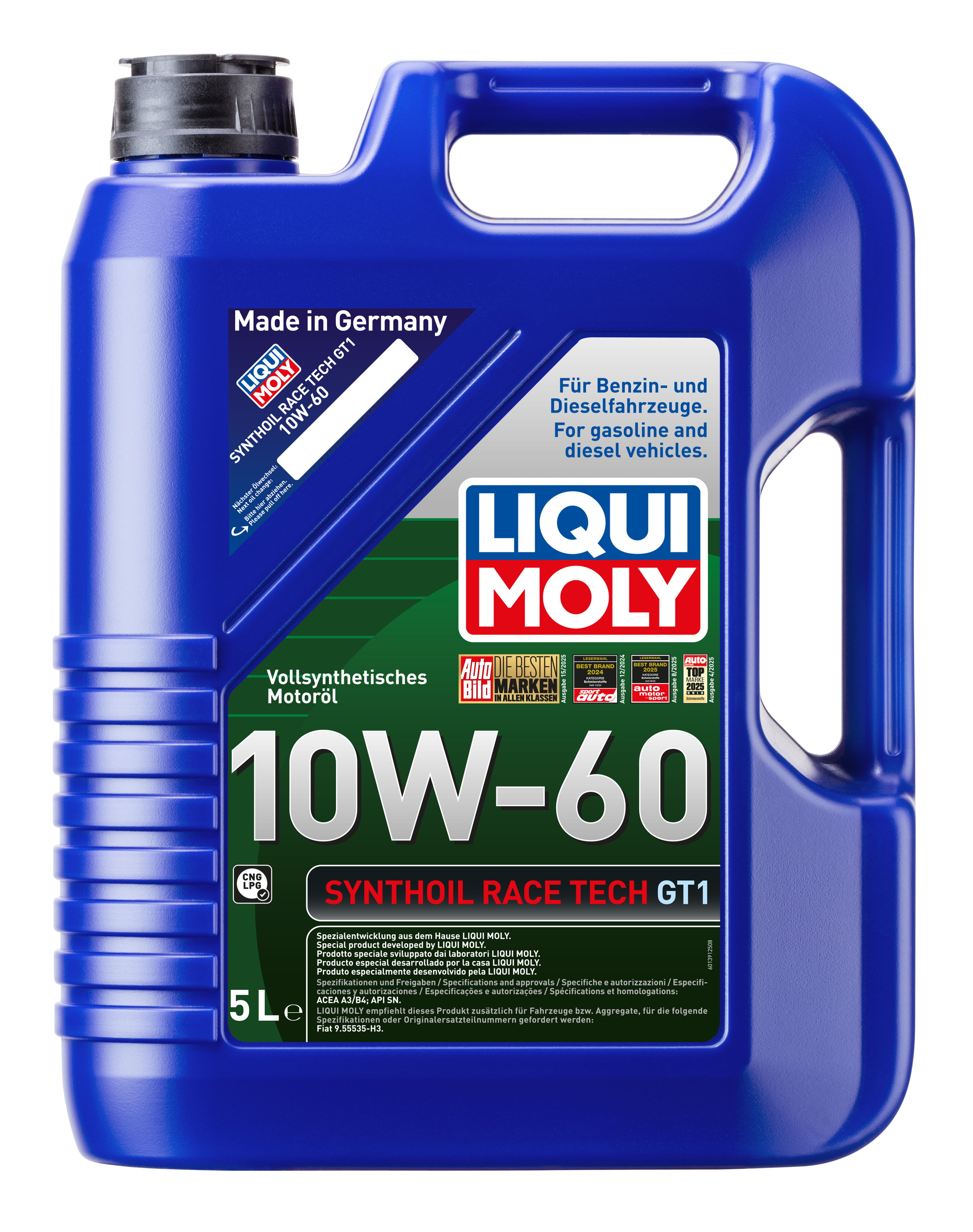LIQUI MOLY 10W60 Motor Yağı Synthoil Race Tech GT1  5 Litre (8909)