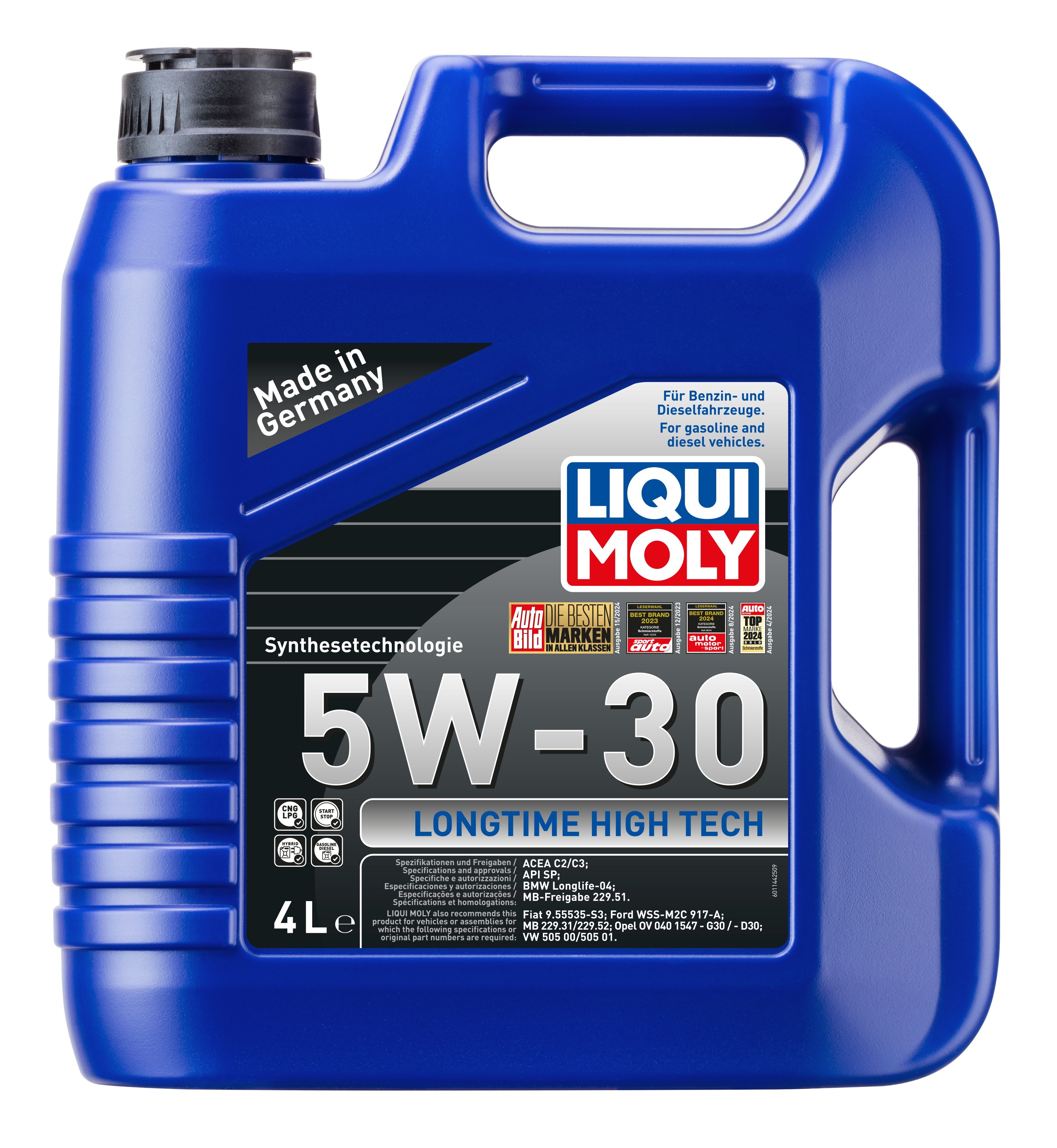 LIQUI MOLY 5W30 Motor Yağı DPF'li Sentetik   LONGTIME HIGH TECH 4 Litre (1144)