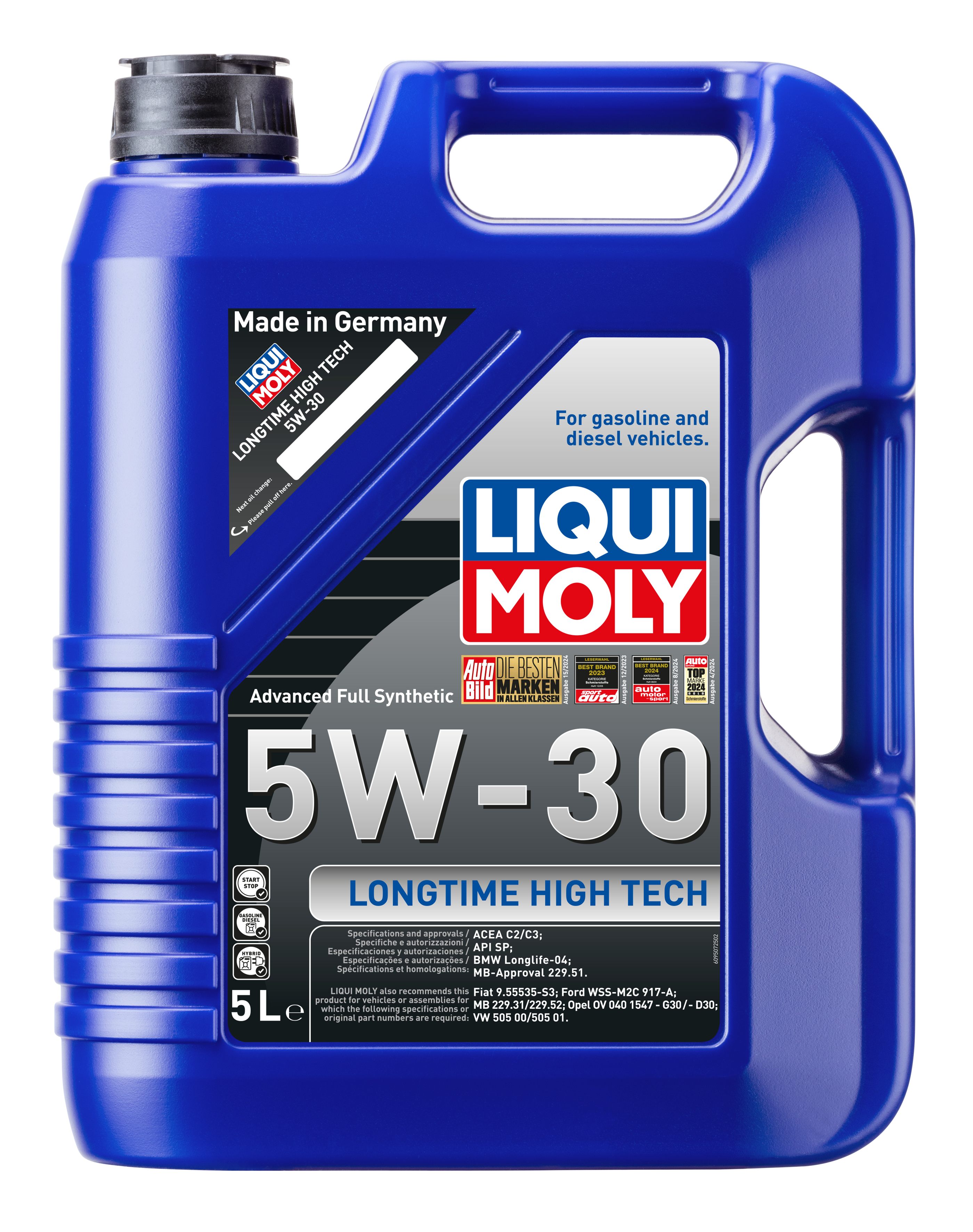LIQUI MOLY 5W30 Motor Yağı DPF'li Sentetik   LONGTIME HIGH TECH 5 Litre (9507)