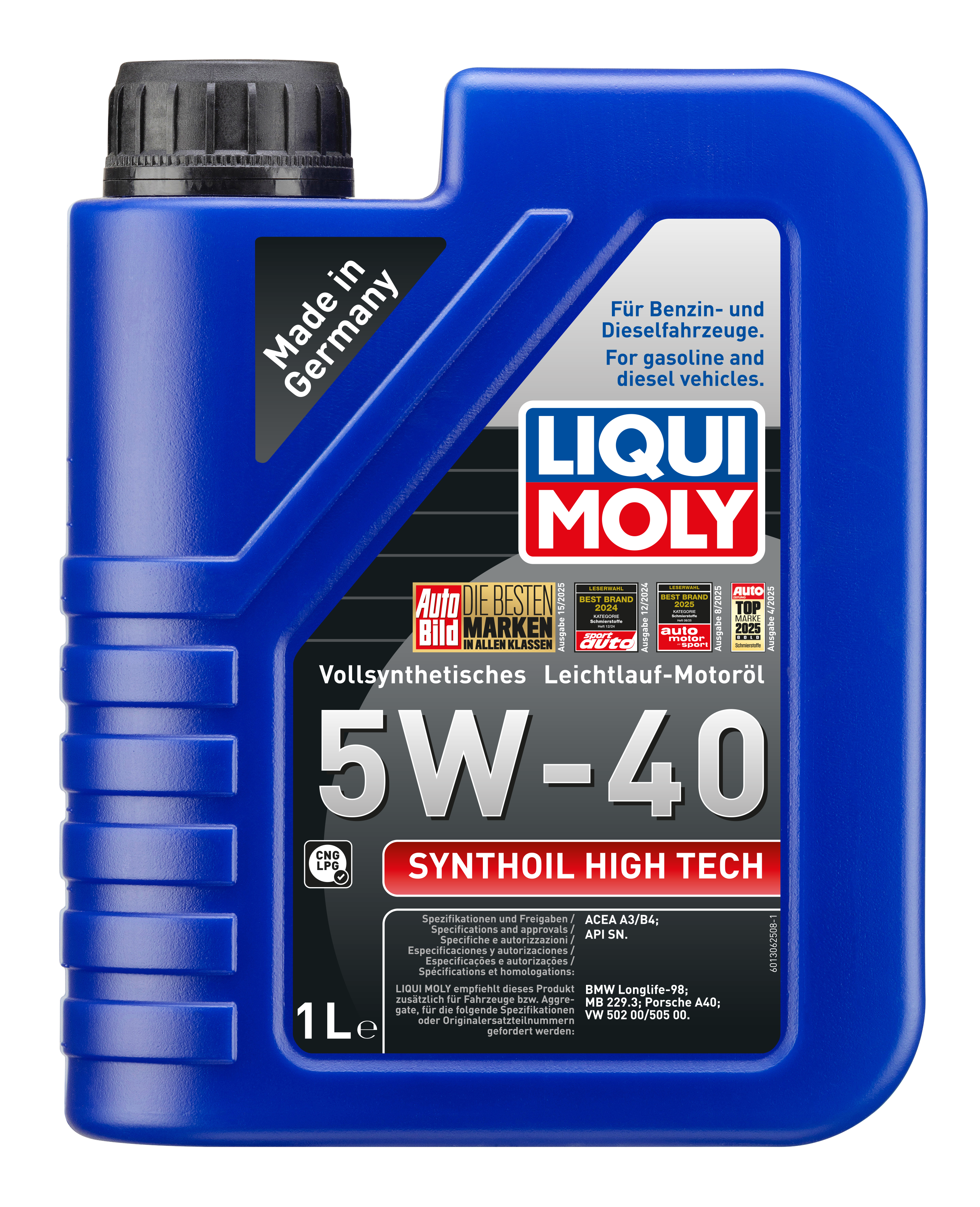 LIQUI MOLY 5W40 Synthoil High Tech Tam Sentetik Motor Yağı 1 Litre (1855)