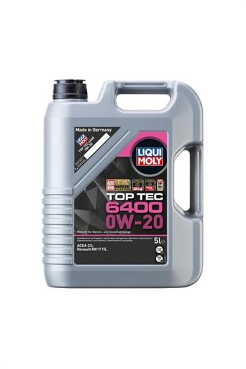 LIQUI MOLY 0W20 Motor Yağı Top Tec 6400 5 Litre  (21585)