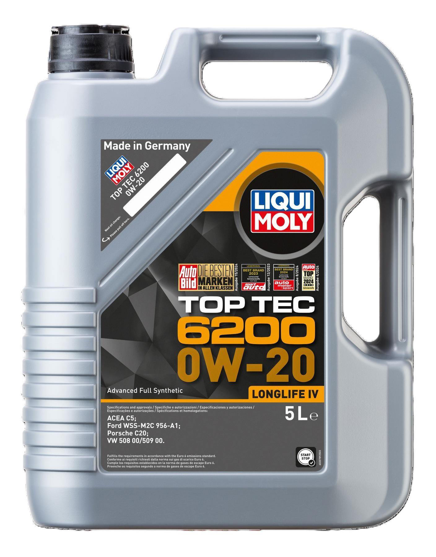 LIQUI MOLY 0W20 Motor Yağı Top Tec 6200 5 Litre  (20789)