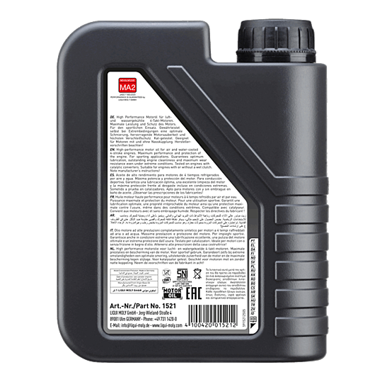 10W40 4T Street Motosiklet Motor Yağı 1 Litre Liqui Moly 23224