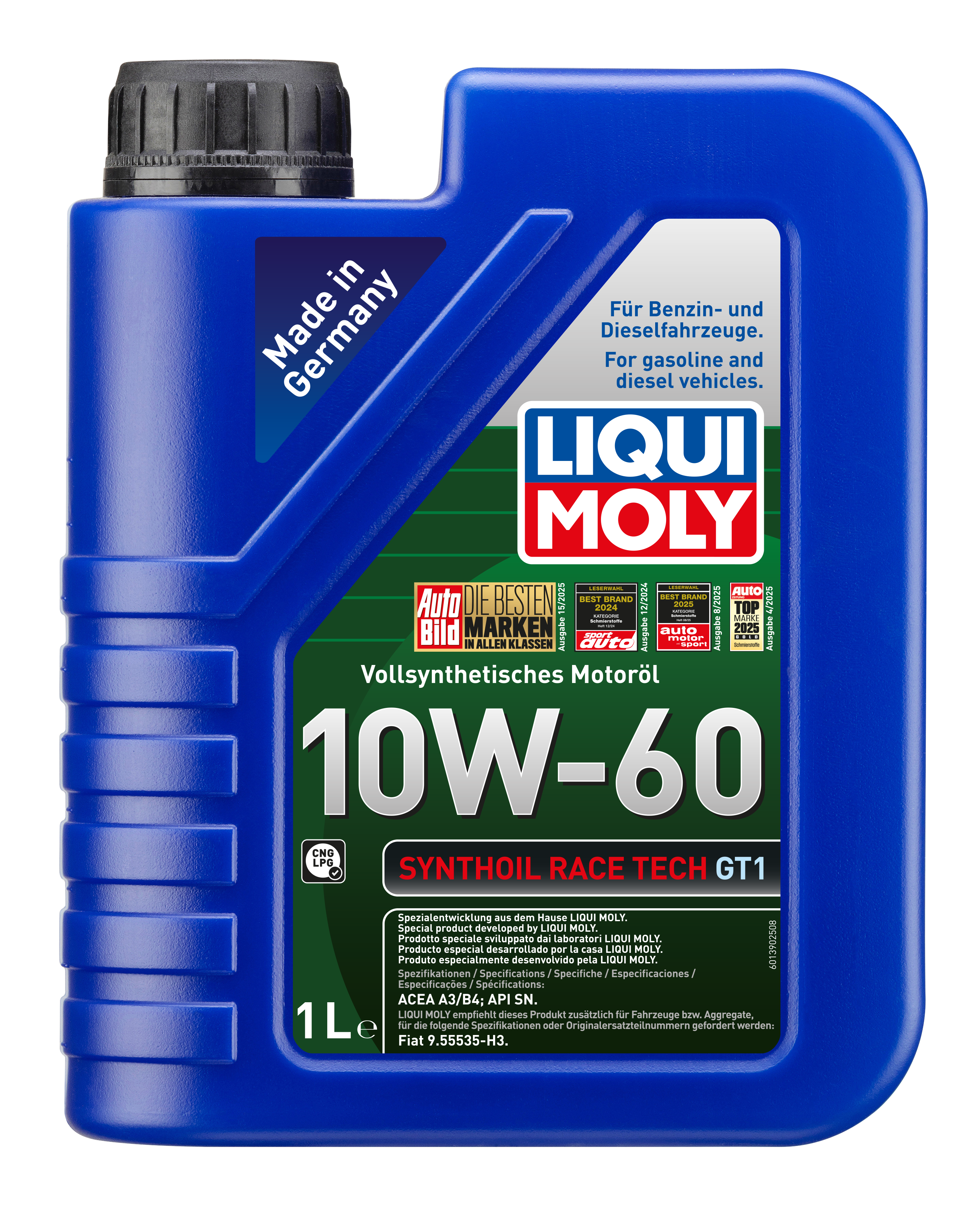 10W60 Motor Yağı Synthoil Race Tech GT1 1 Litre Liqui Moly 8908