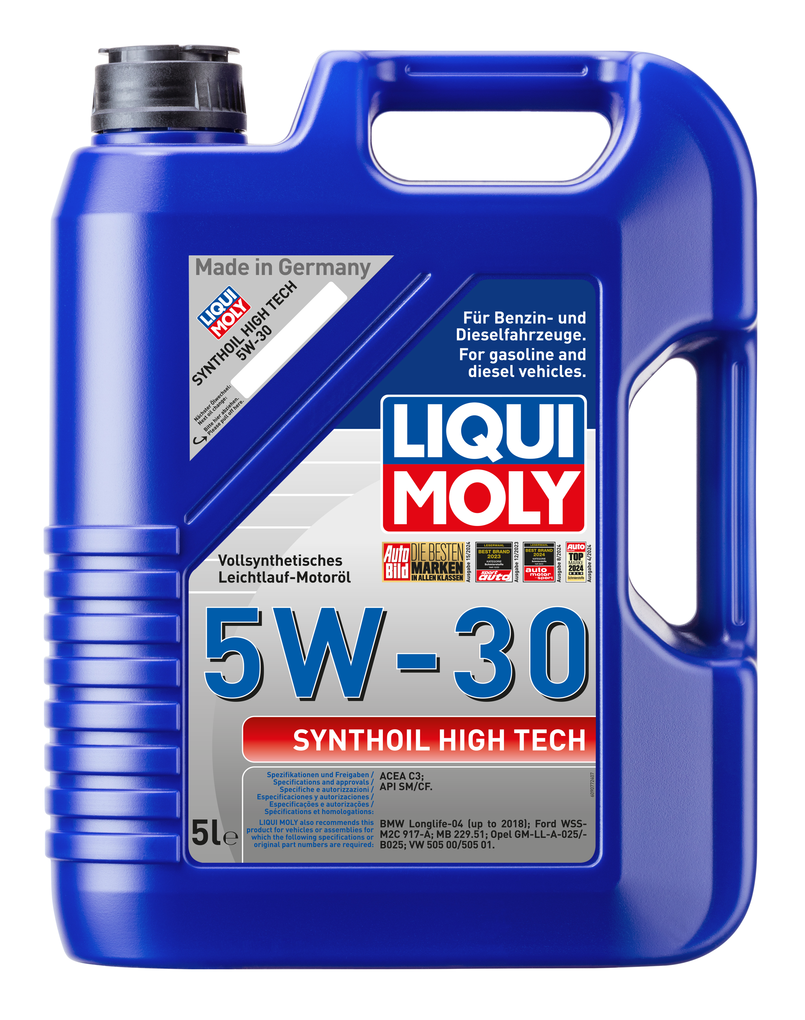 LIQUI MOLY 5W30 Synthoil High Tech Tam Sentetik Motor Yağı 5 Litre (20959)