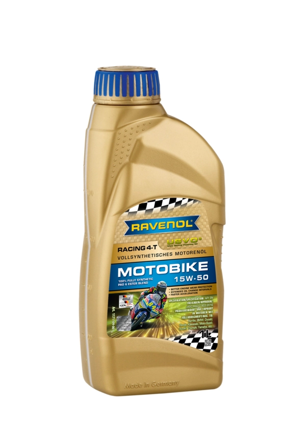 RAVENOL Racing 4-T Motobike SAE 15W-50 Tam Sentetik Motosiklet Yağı 1 Litre
