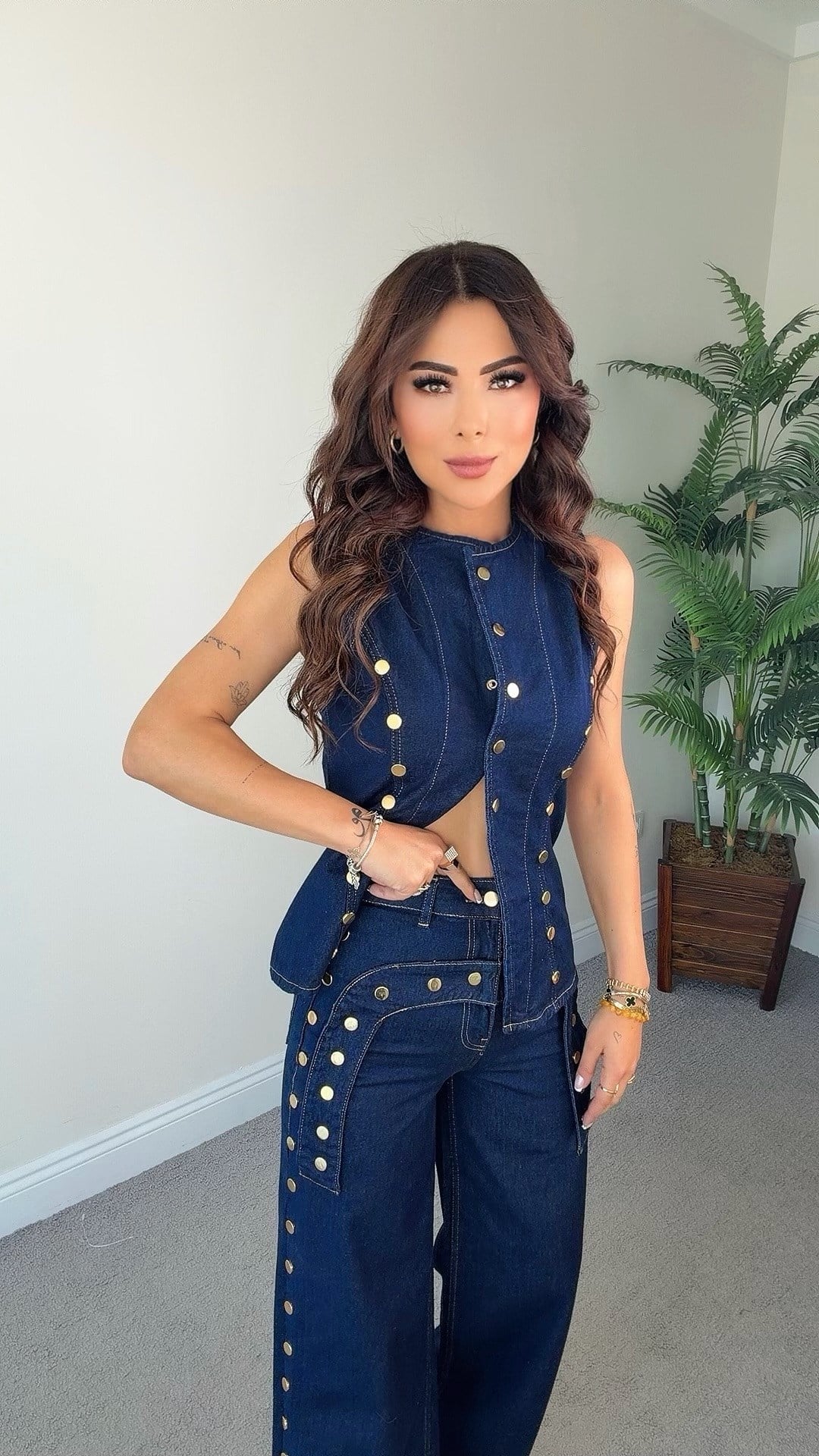 Feja Kadın Gold Detaylı Tasarım Jean 