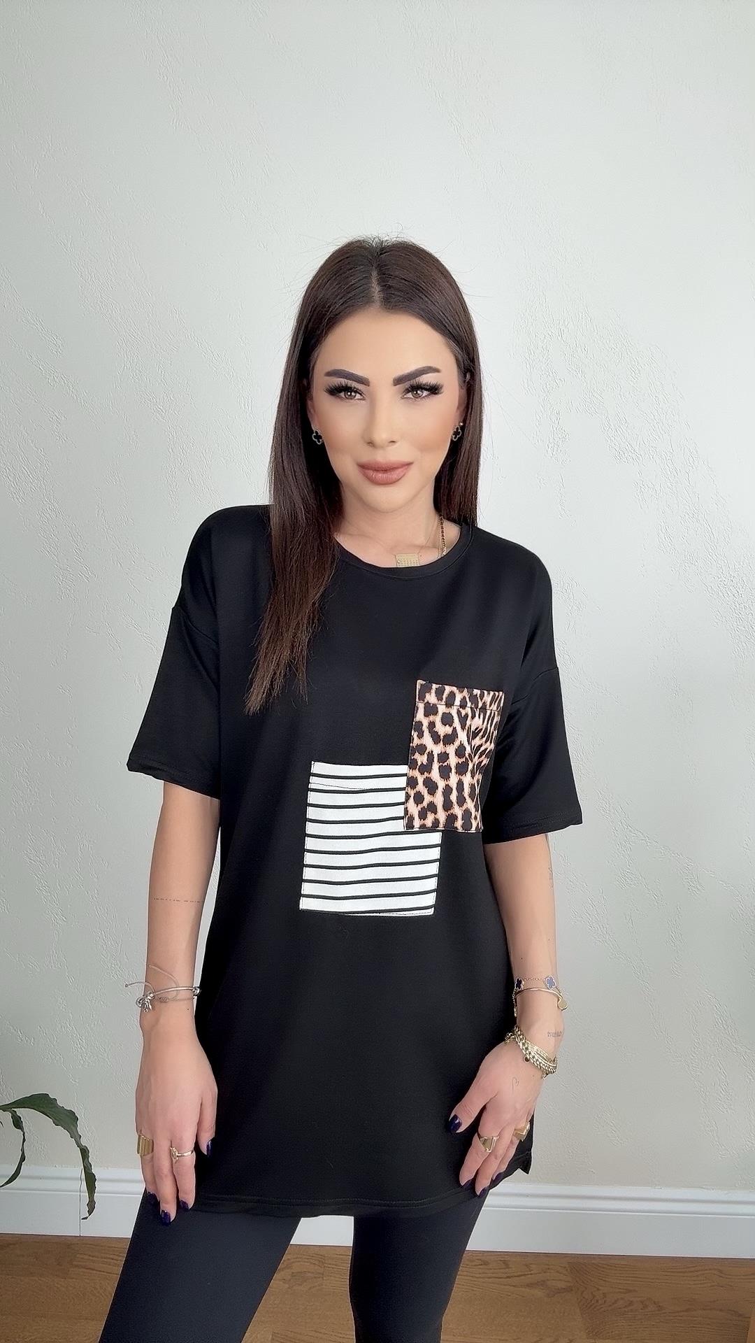 Panen Kadın Siyah T-shirt