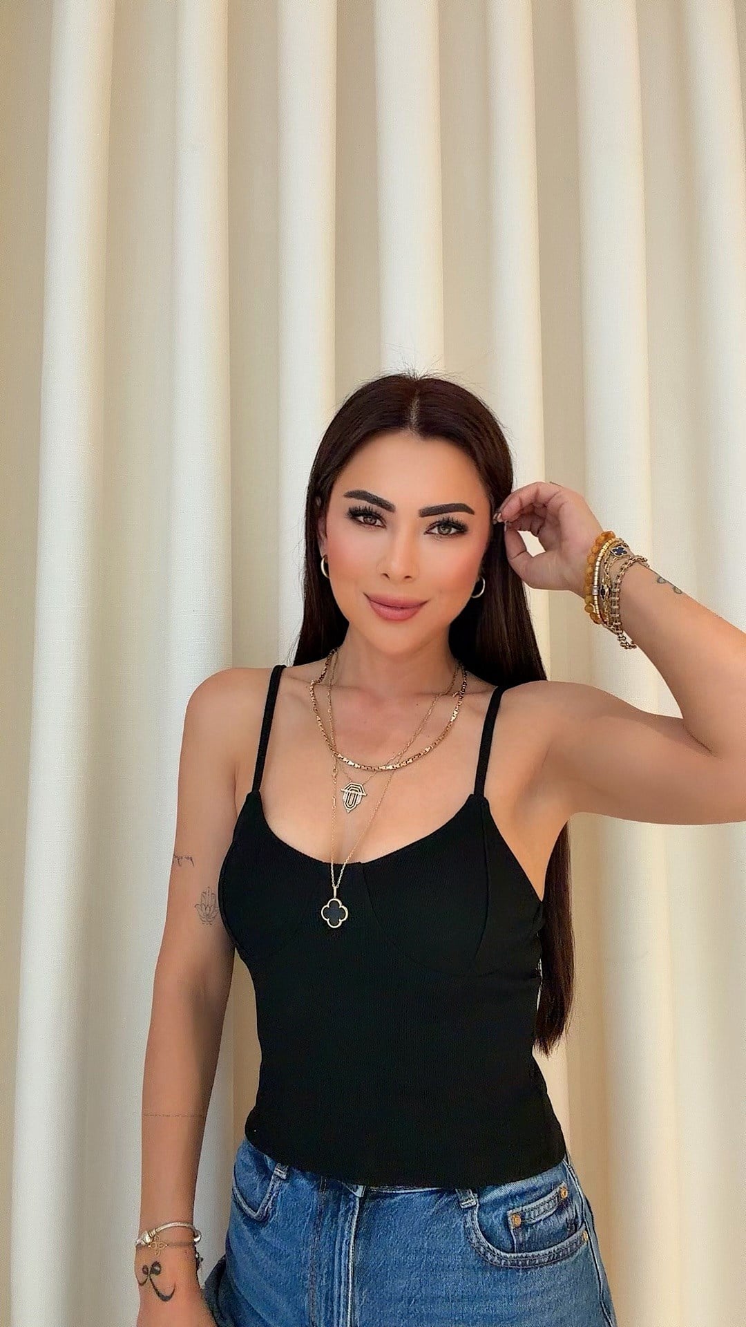 Redi Kadın Askılı Fitilli Siyah Atlet
