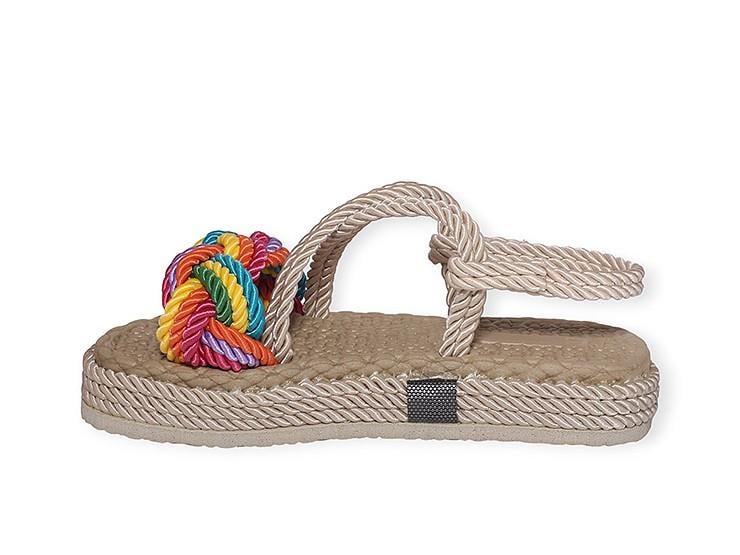 Sindy Kadın Renkli Hasır Sandalet