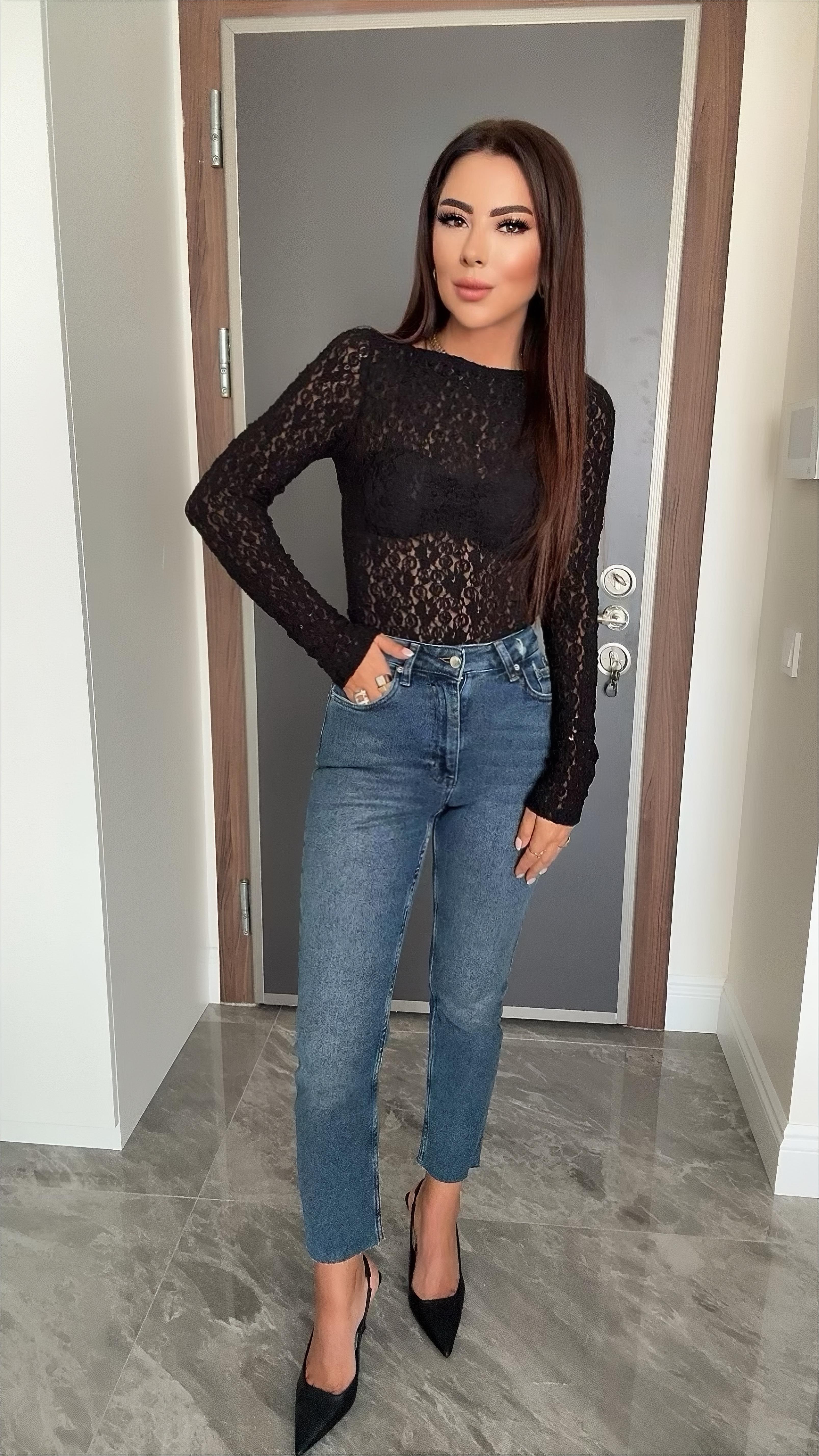 Zemia Kadın Yüksek Bel Full Likralı Yıkamalı Jean