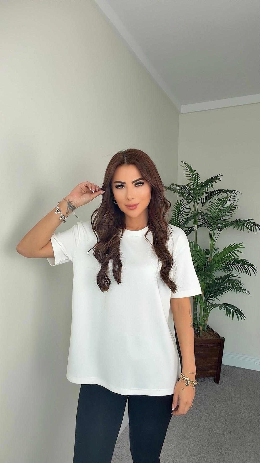 Bantra Kadın Beyaz Basic T-shirt