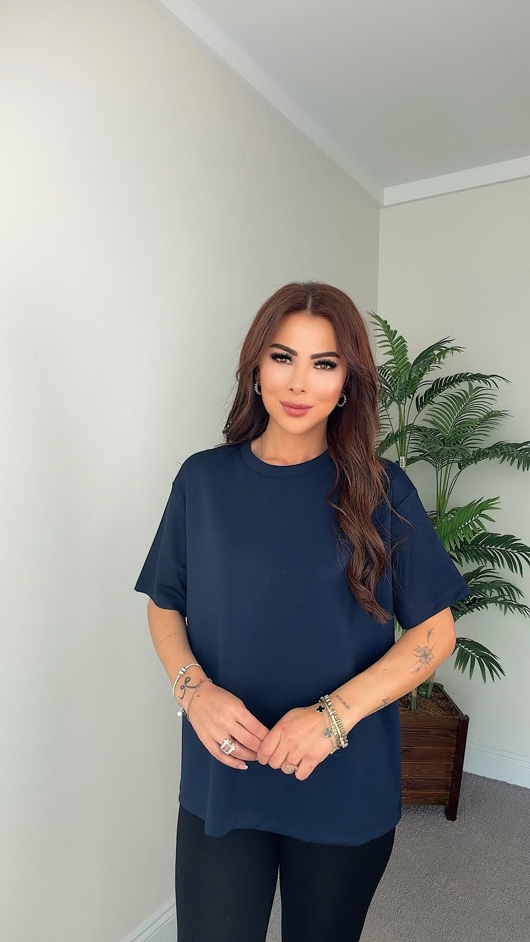 Bantra Kadın Lacivert Basic T-shirt