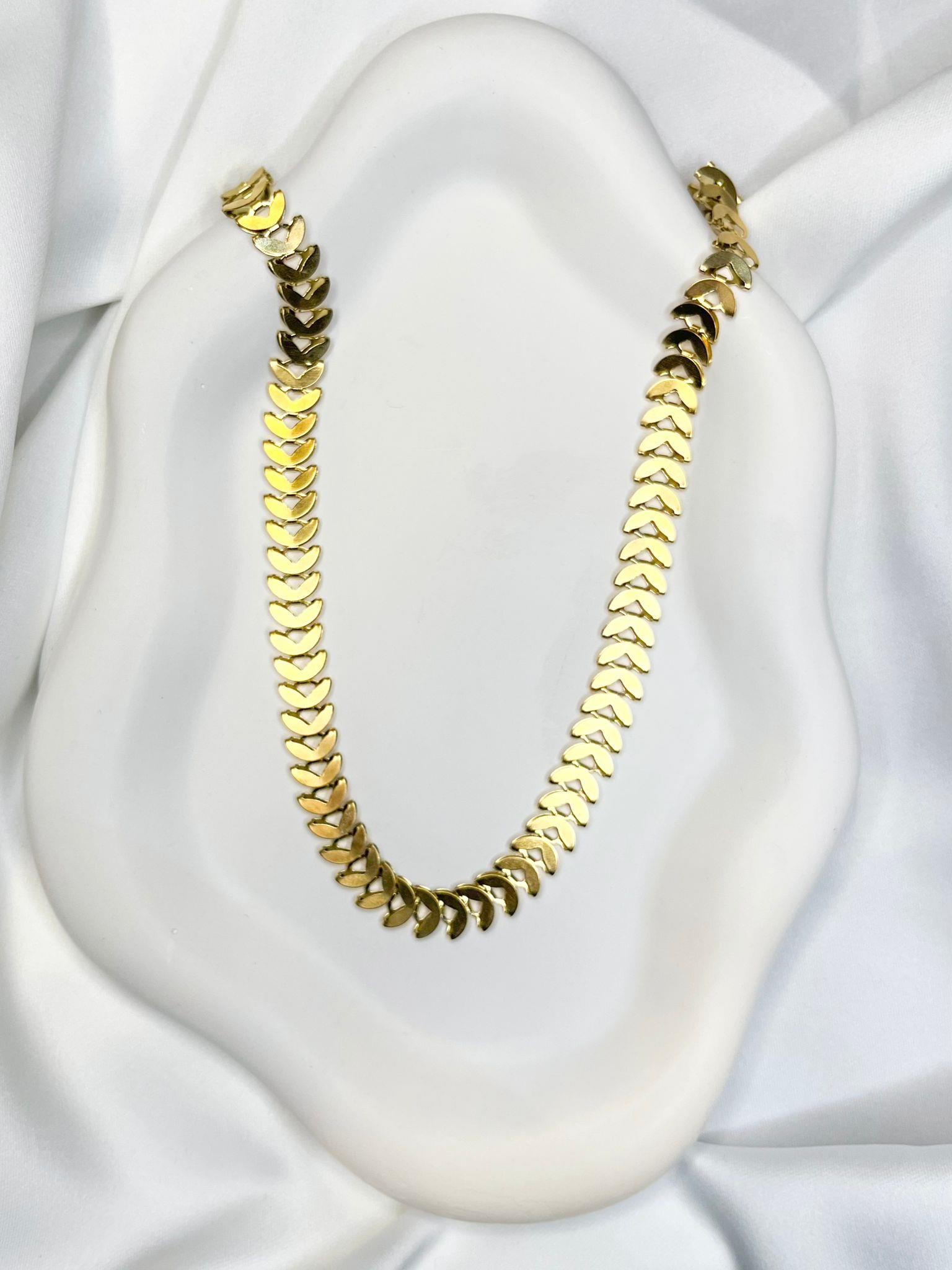 Gold Balık Sırtı Çelik Kolye