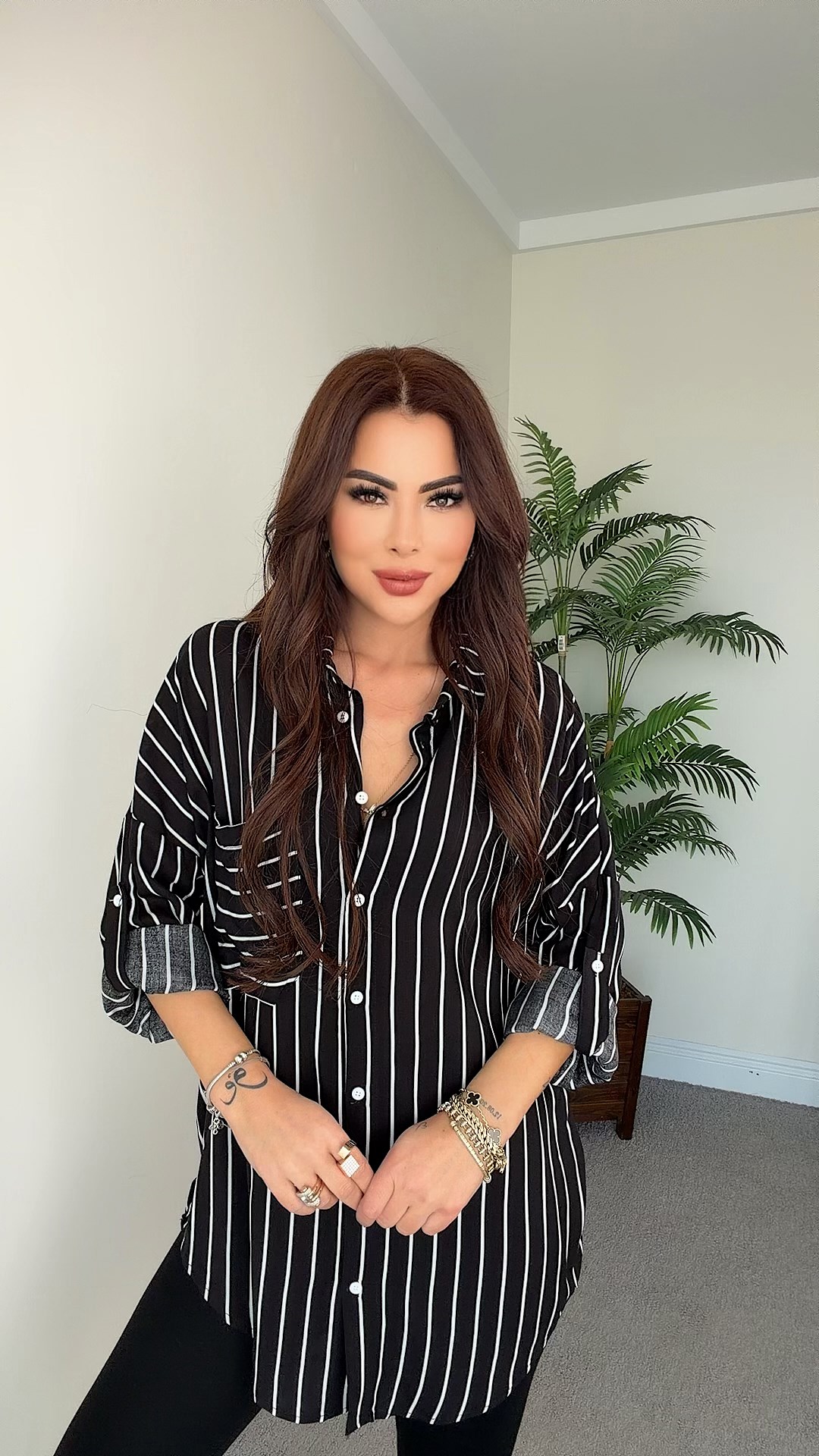 Kenyon Kadın Oversize Siyah Gömlek