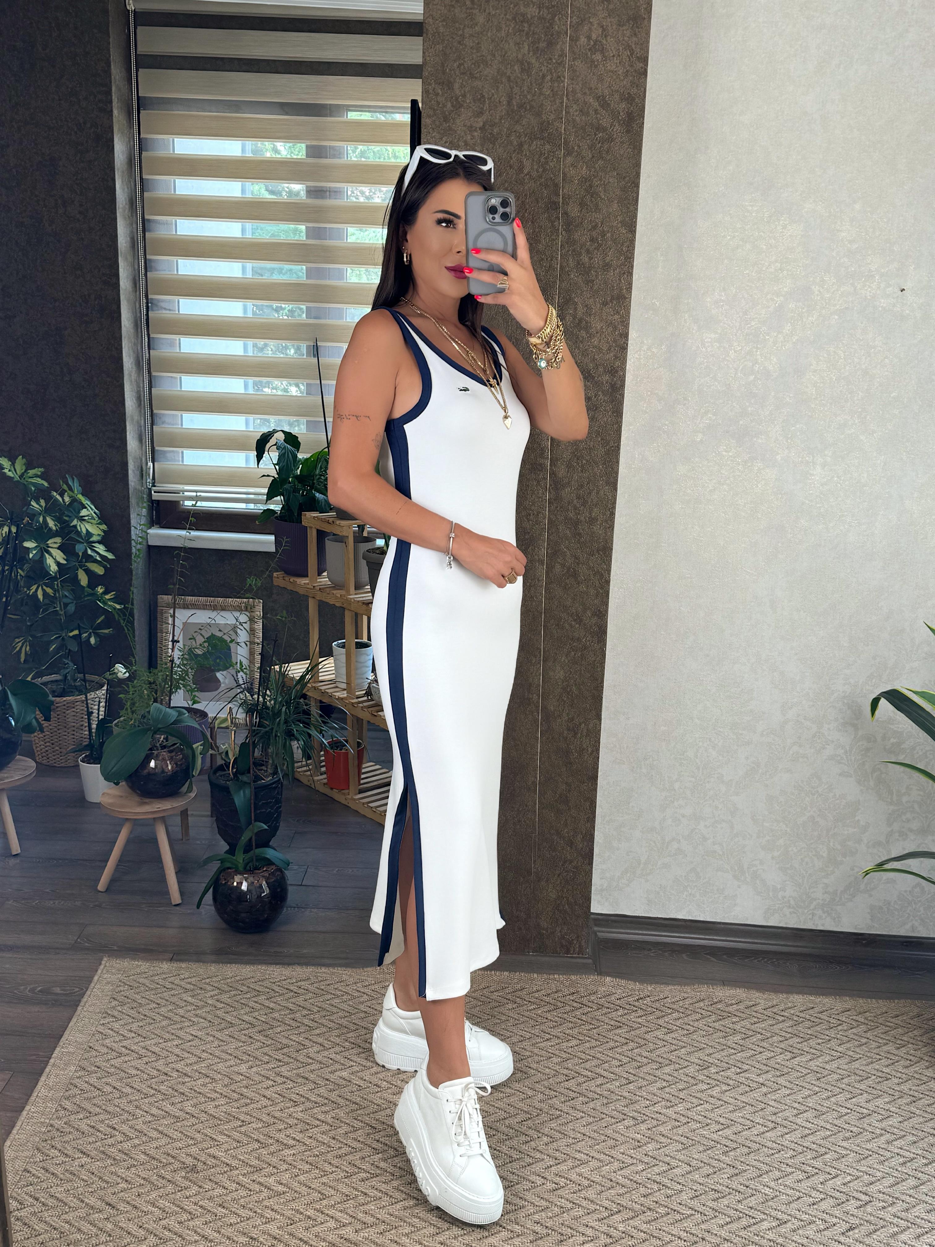 Lante Kadın İp Askılı Beyaz Elbise