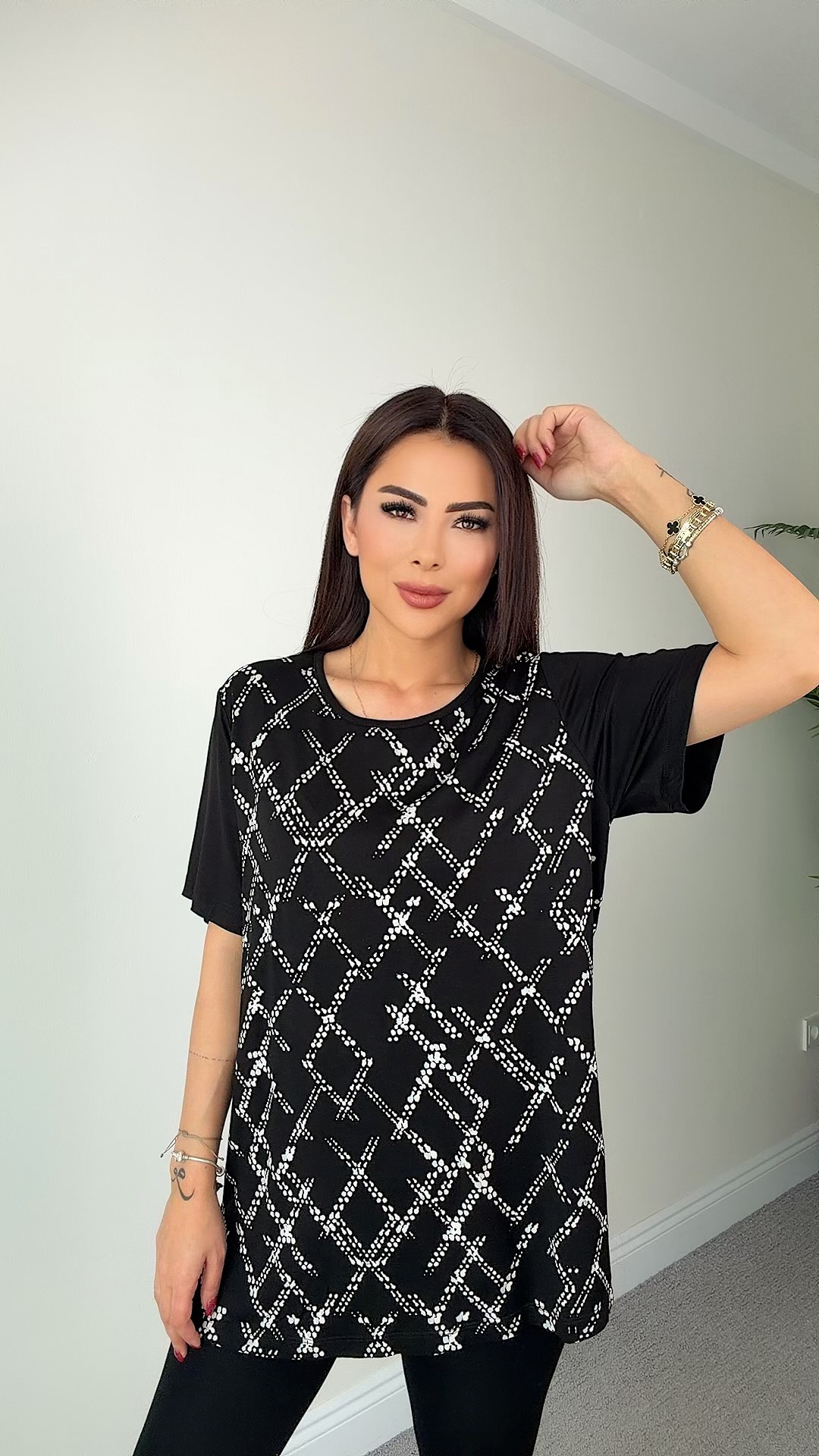 Mena Kadın Baskılı Tunik Bluz