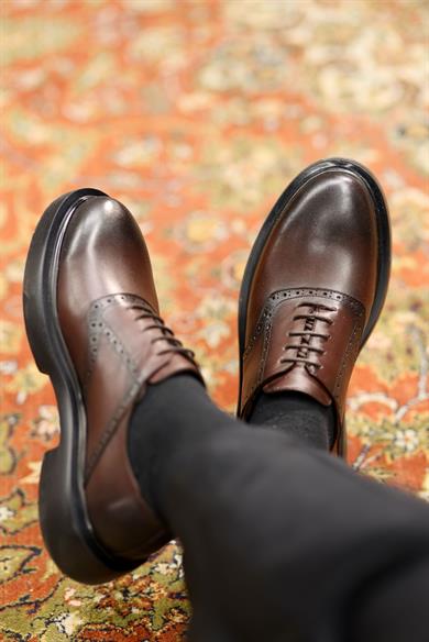 Alfonso Kahverengi Erkek Deri Ayakkabı