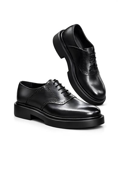 Alfonso Siyah Erkek Deri Ayakkabı