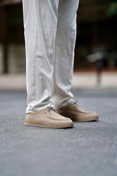 Alvin X Bej Süet Erkek Deri Ayakkabı