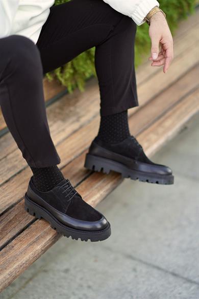 Anton Siyah Erkek Deri Ayakkabı