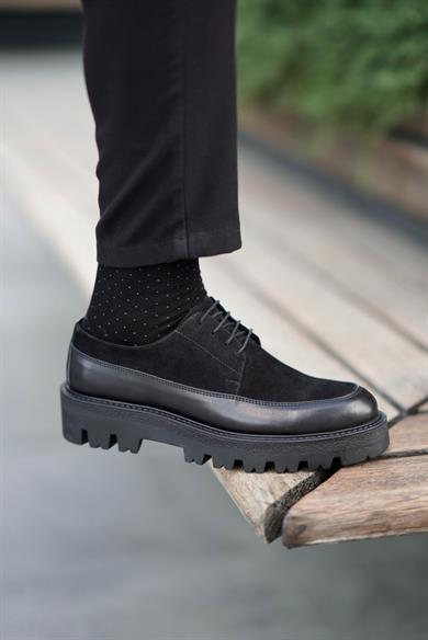 Anton Siyah Erkek Deri Ayakkabı