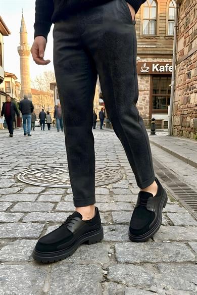 Arsen Siyah Erkek Deri Ayakkabı