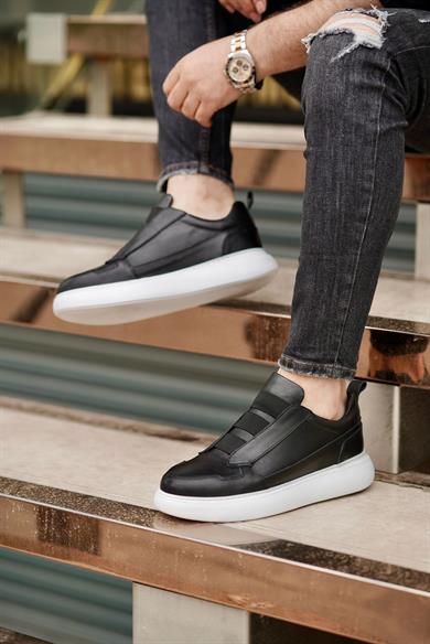 Balde Siyah-Beyaz Erkek Deri Ayakkabı