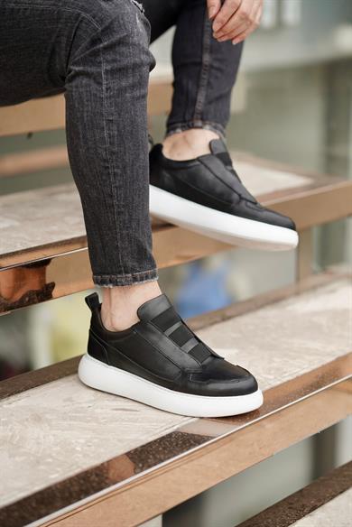 Balde Siyah-Beyaz Erkek Deri Ayakkabı