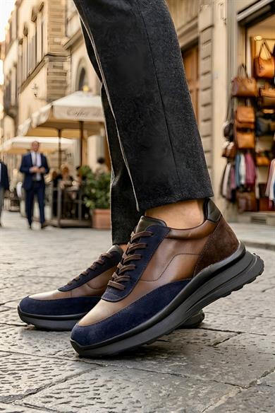 Border Laci-Kahve Spiro Erkek Deri Ayakkabı