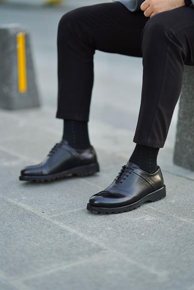 Dayton Siyah Erkek Deri Ayakkabı