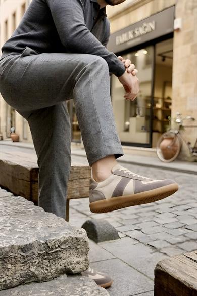 Diogo Bej-Gri Erkek Deri Ayakkabı