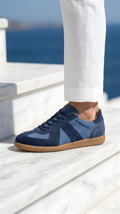 Diogo Lacivert-Mavi Erkek Deri Ayakkabı