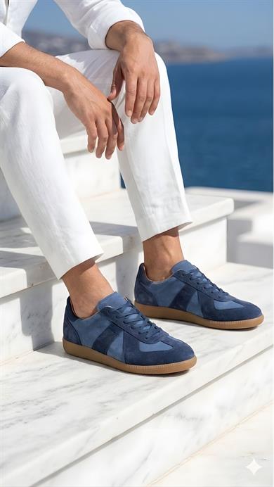 Diogo Lacivert-Mavi Erkek Deri Ayakkabı