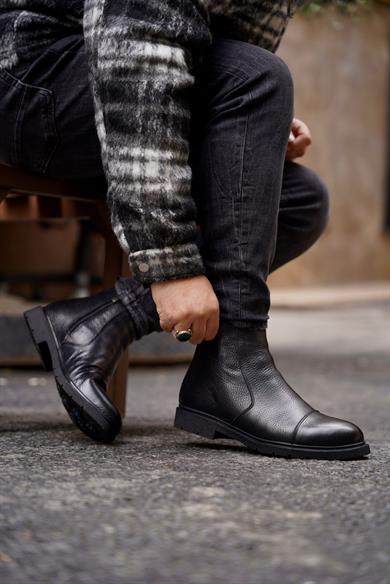 Dolce Siyah Erkek Deri Ayakkabı