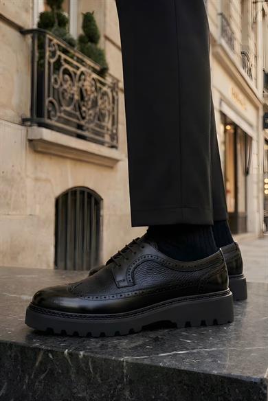 Ernesto Siyah Erkek Deri Ayakkabı