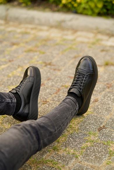 Esteban Siyah Erkek Deri Ayakkabı