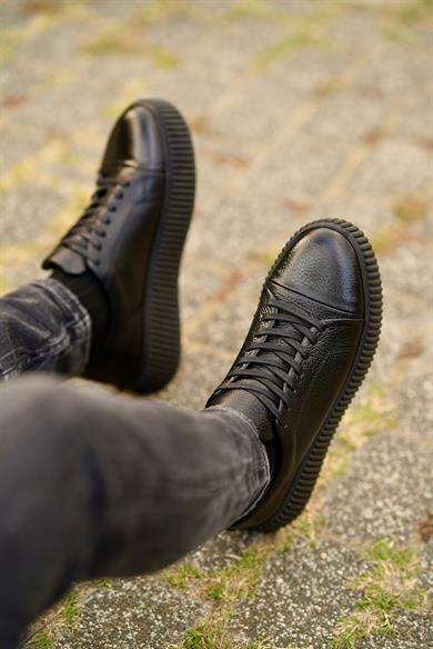 Esteban Siyah Erkek Deri Ayakkabı