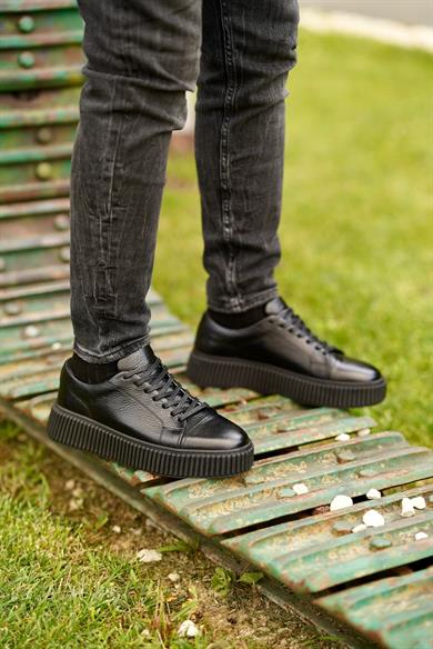 Esteban Siyah Erkek Deri Ayakkabı