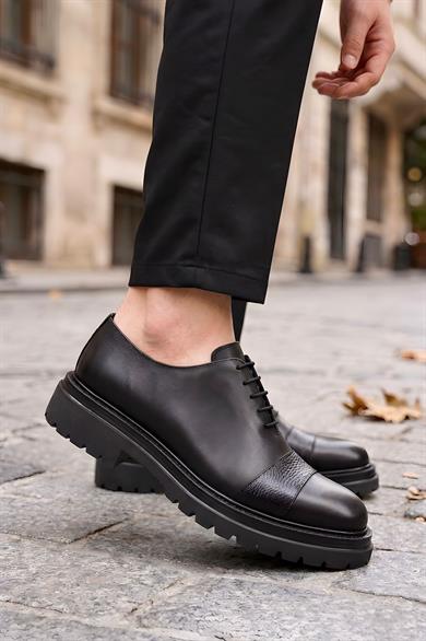 Felipe Siyah Erkek Deri Ayakkabı