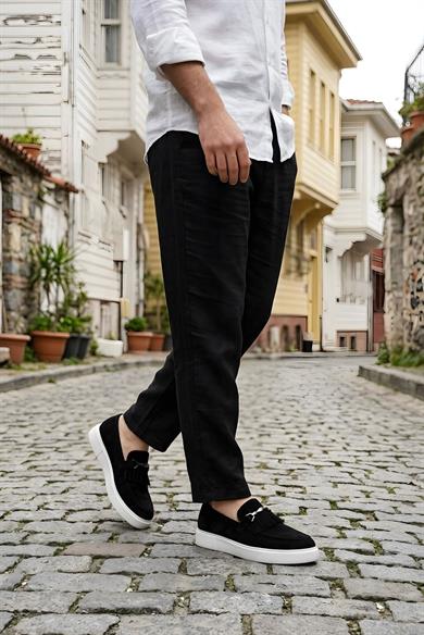 Fibula Siyah Süet Erkek Deri Ayakkabı