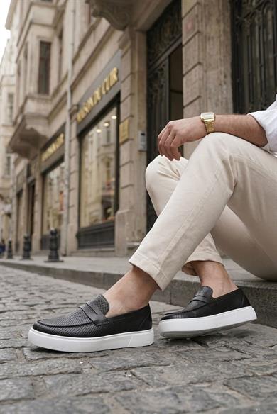 Gatte Siyah Erkek Deri Ayakkabı