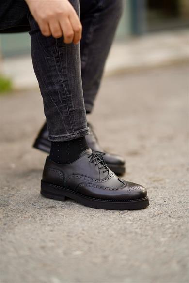 Gavin Siyah Erkek Deri Ayakkabı