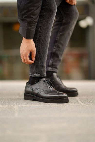 Gavin Siyah Erkek Deri Ayakkabı