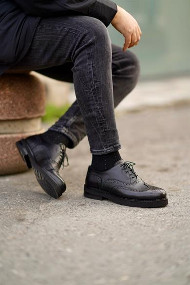 Gavin Siyah Erkek Deri Ayakkabı