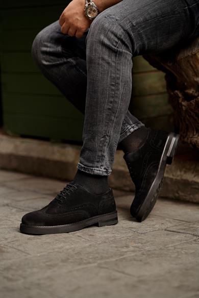 Gavin Siyah Süet Erkek Deri Ayakkabı