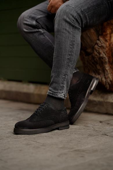 Gavin Siyah Süet Erkek Deri Ayakkabı