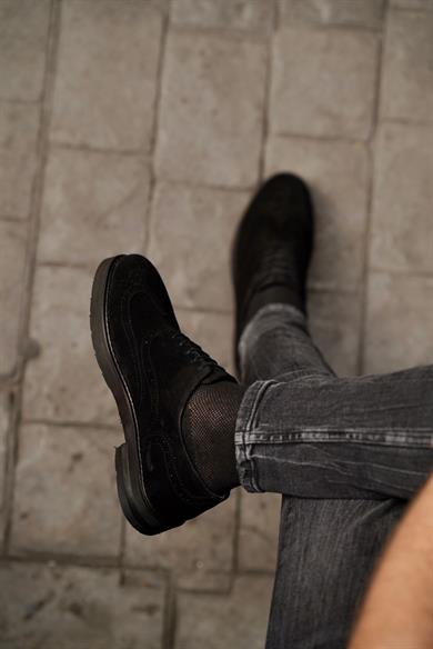 Gavin Siyah Süet Erkek Deri Ayakkabı